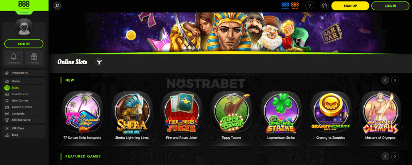 888 casino slot games