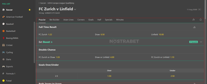 bet365 soccer event markets