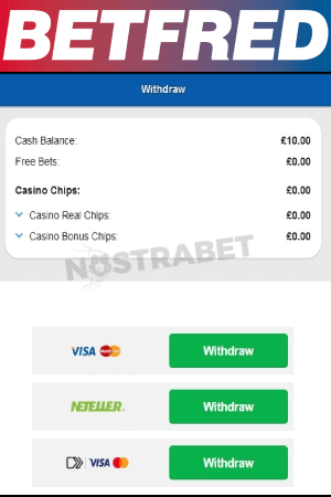 betfred withdrawal methods