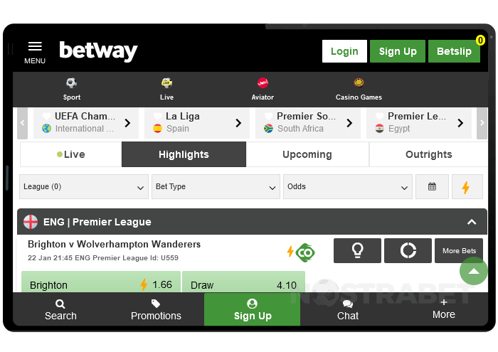 betway mobile version for tablet