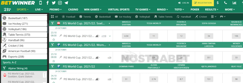 betwinner winter sports betting