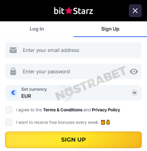 BitStarz Casino Registration