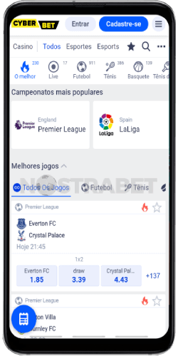 aplicativo para celular cyberbet