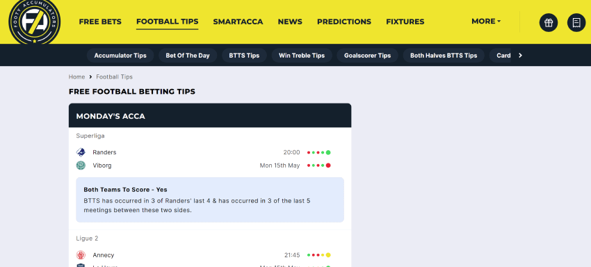 footyaccumulators football predictions