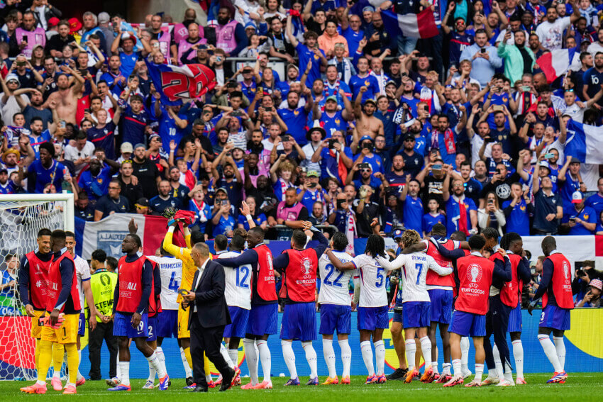 France team and fans EURO 2024