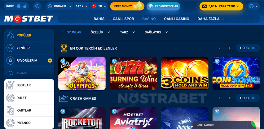 Mostbet Casino Oyunlar?