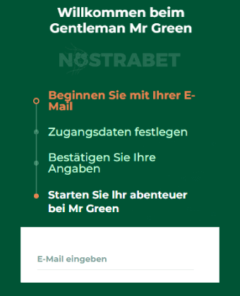 mrgreen Aktionscode Feld eingeben