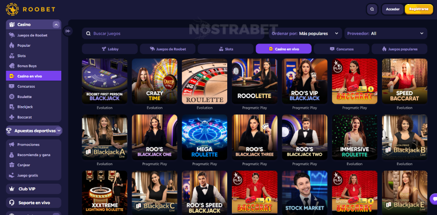 roobet en vivo casino