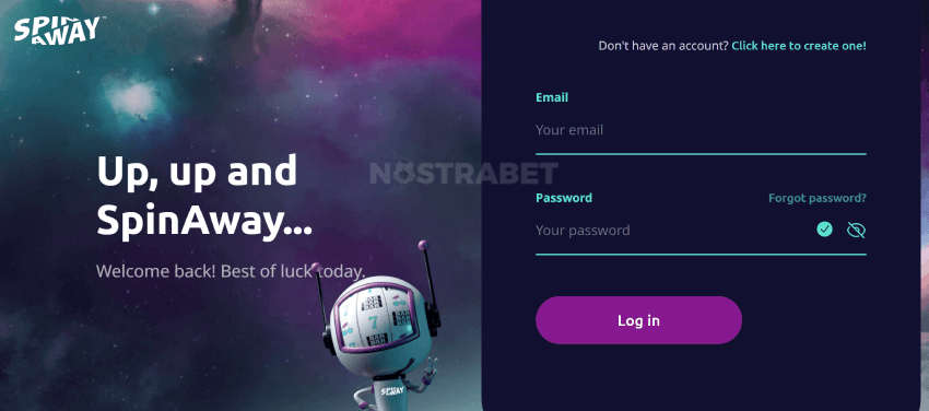 SpinAway login