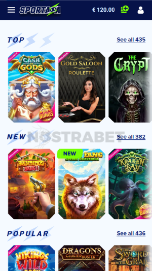 Sportaza Casino Games